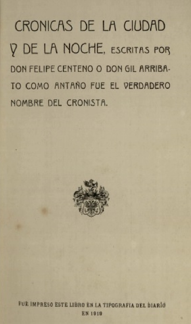 Crónicas de la ciudad y la noche (1919)